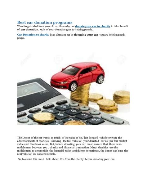 Compare Car Donation Programs .